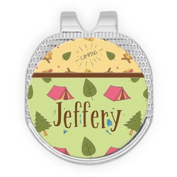 Summer Camping Golf Ball Marker - Hat Clip - Silver