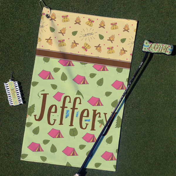 Custom Summer Camping Golf Towel Gift Set (Personalized)