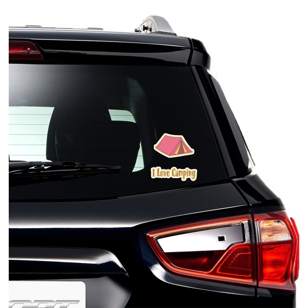 Summer Camping Graphic Car Decal (On Car Window)