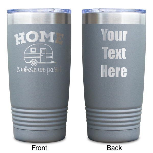 Summer Camping Gray Polar Camel Tumbler - 20oz - Double Sided - Approval