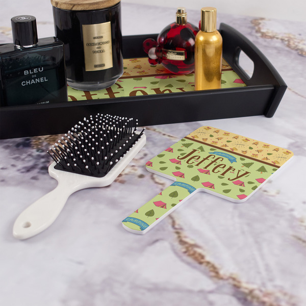 Summer Camping Hand Mirror - With Hair Brush