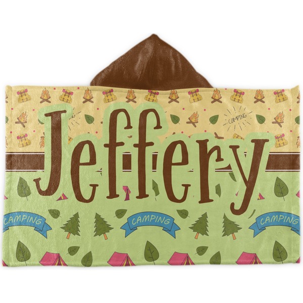 Custom Summer Camping Kids Hooded Towel (Personalized)