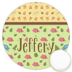 Summer Camping Printed Cookie Topper - 3.25" (Personalized)