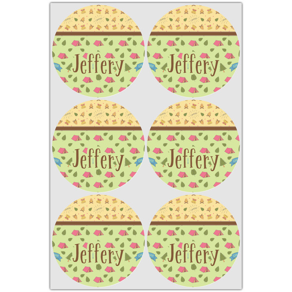 Summer Camping Icing Circle - Large - Set of 6