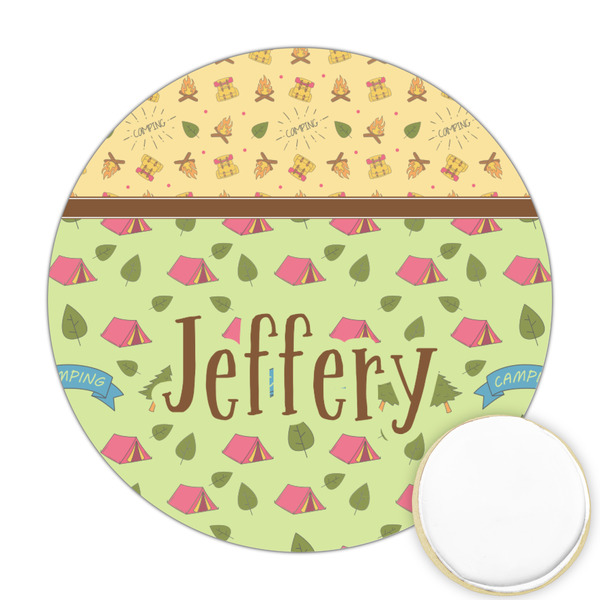 Custom Summer Camping Printed Cookie Topper - Round (Personalized)