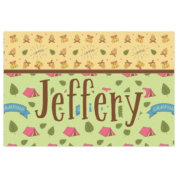 Summer Camping Indoor / Outdoor Rug - 2'x3' - Front Flat