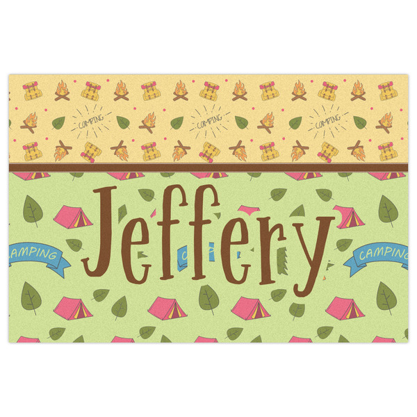 Summer Camping Indoor / Outdoor Rug - 4'x6' - Front Flat