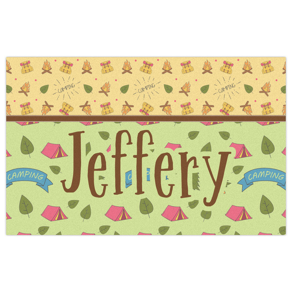 Summer Camping Indoor / Outdoor Rug - 5'x8' - Front Flat