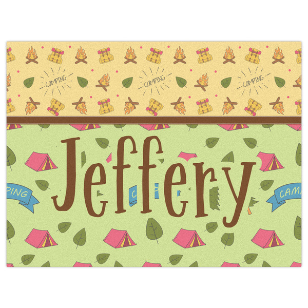 Summer Camping Indoor / Outdoor Rug - 6'x8' - Front Flat