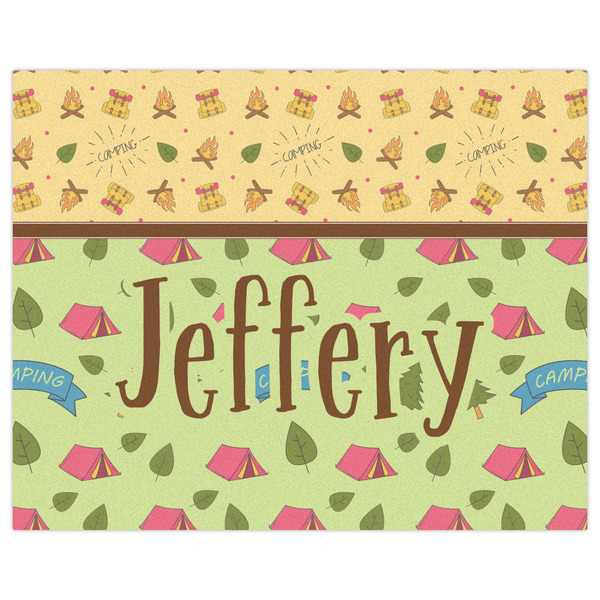 Summer Camping Indoor / Outdoor Rug - 8'x10' - Front Flat