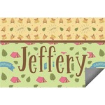 Summer Camping Indoor / Outdoor Rug - 6'x8' w/ Name or Text
