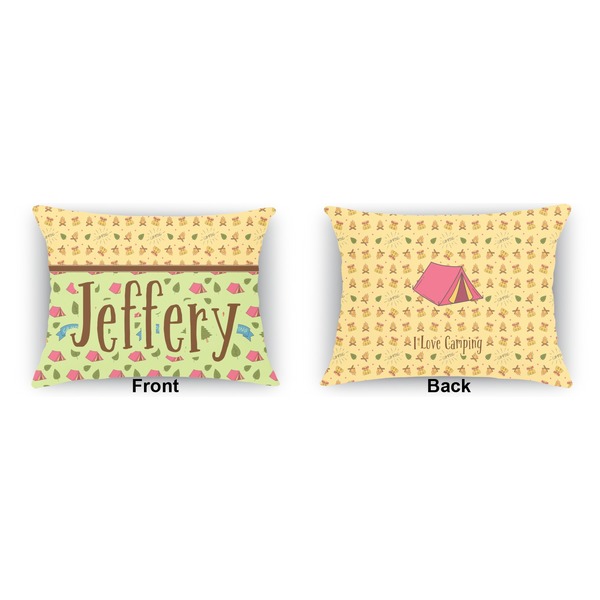 Summer Camping Indoor Rectangular Burlap Pillow (Front and Back)