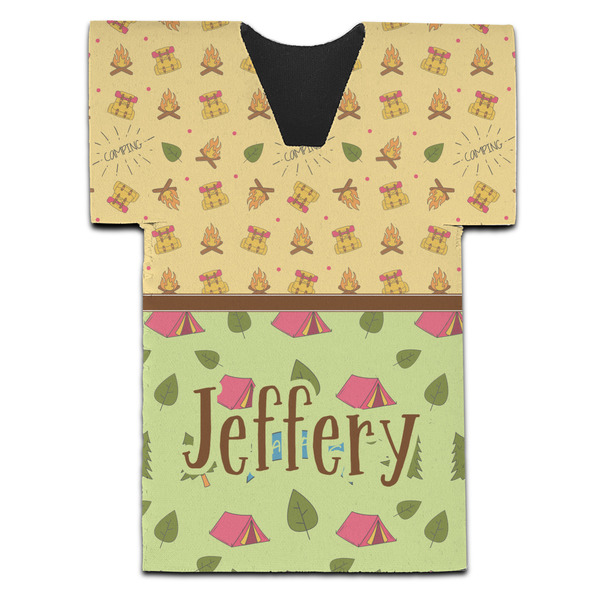 Custom Summer Camping Jersey Bottle Cooler (Personalized)