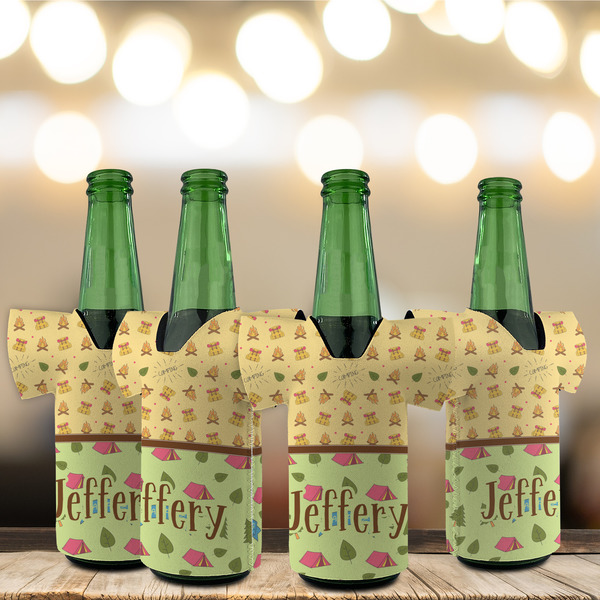 Summer Camping Jersey Bottle Cooler - Set of 4 - LIFESTYLE