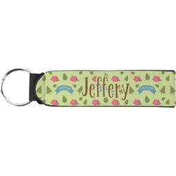 Summer Camping Neoprene Keychain Fob (Personalized)