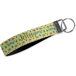 Summer Camping Wristlet Webbing Keychain Fob (Personalized)