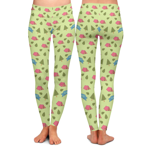 Summer Camping Ladies Leggings - Front and Back
