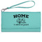 Summer Camping Ladies Wallet - Leather - Teal - Front View