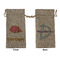 Summer Camping Large Burlap Gift Bags - Front & Back