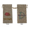Summer Camping Large Burlap Gift Bag - Front & Back (Personalized)
