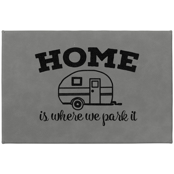 Summer Camping Large Engraved Gift Box with Leather Lid - Approval