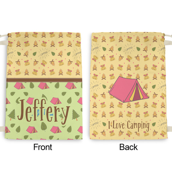 Summer Camping Large Laundry Bag - Front & Back View