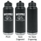Summer Camping Laser Engraved Water Bottles - 2 Styles - Front & Back View