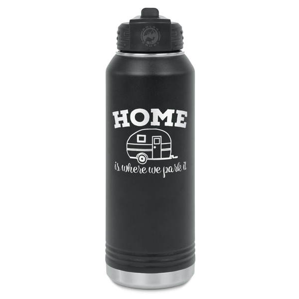 Custom Summer Camping Water Bottles - Laser Engraved - Front & Back