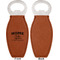 Summer Camping Leather Bar Bottle Opener - Front and Back (single sided)