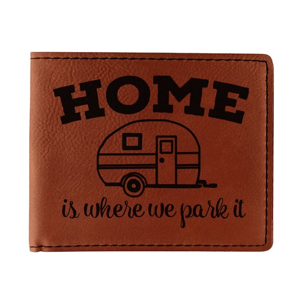 Custom Summer Camping Leatherette Bifold Wallet - Double Sided (Personalized)