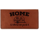 Summer Camping Leatherette Checkbook Holder - Double Sided (Personalized)