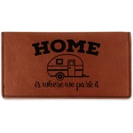 Summer Camping Leatherette Checkbook Holder