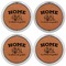 Summer Camping Leather Coaster Set of 4