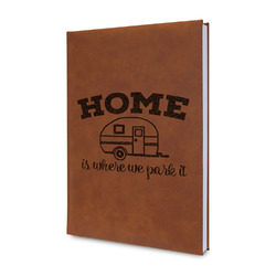 Summer Camping Leather Sketchbook - Small - Double Sided (Personalized)