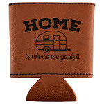 Summer Camping Leatherette Can Sleeve