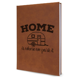 Summer Camping Leatherette Journal - Large - Single Sided (Personalized)