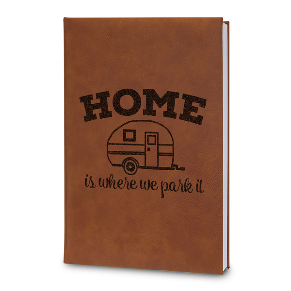Custom Summer Camping Leatherette Journal - Large - Double Sided (Personalized)