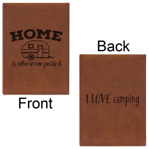 Summer Camping Leatherette Journals - Large - Double Sided - Front & Back View