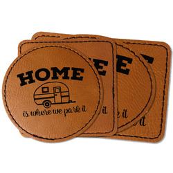 Summer Camping Faux Leather Iron On Patch