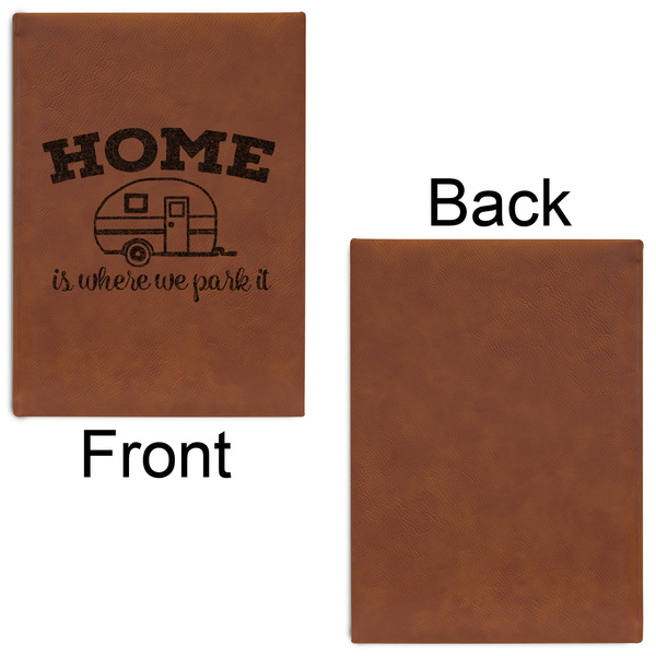 Summer Camping Leatherette Sketchbooks - Large - Single Sided - Front & Back View