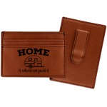 Summer Camping Leatherette Wallet with Money Clip