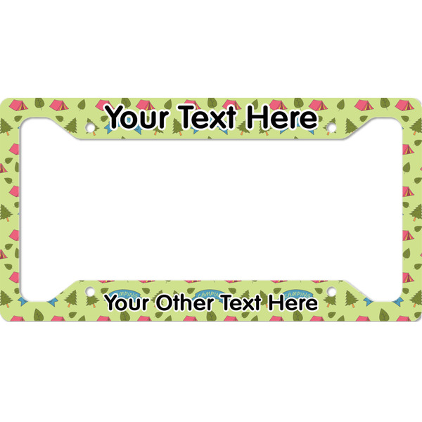 Custom Summer Camping License Plate Frame (Personalized)