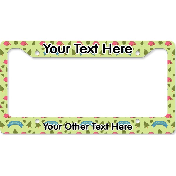 Custom Summer Camping License Plate Frame - Style B (Personalized)