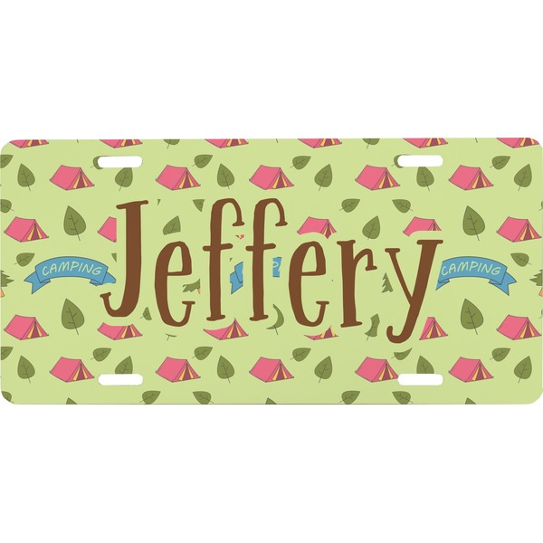 Custom Summer Camping Front License Plate (Personalized)