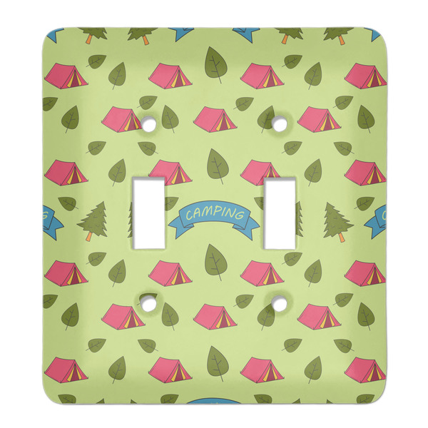 Custom Summer Camping Light Switch Cover (2 Toggle Plate)