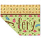 Summer Camping Double-Sided Linen Placemat - Single w/ Name or Text