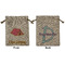 Summer Camping Medium Burlap Gift Bag - Front & Back (Personalized)