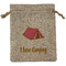 Summer Camping Medium Burlap Gift Bag - Front (Personalized)