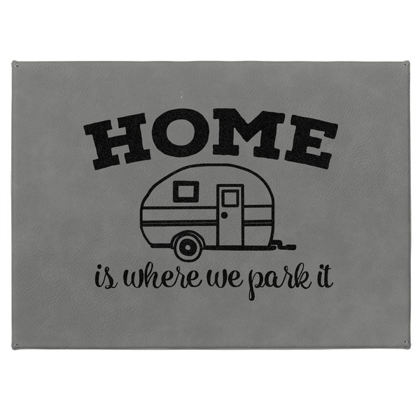 Summer Camping Medium Gift Box with Engraved Leather Lid - Approval