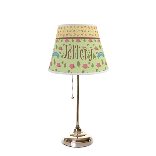 Summer Camping Poly Film Empire Lampshade - On Stand